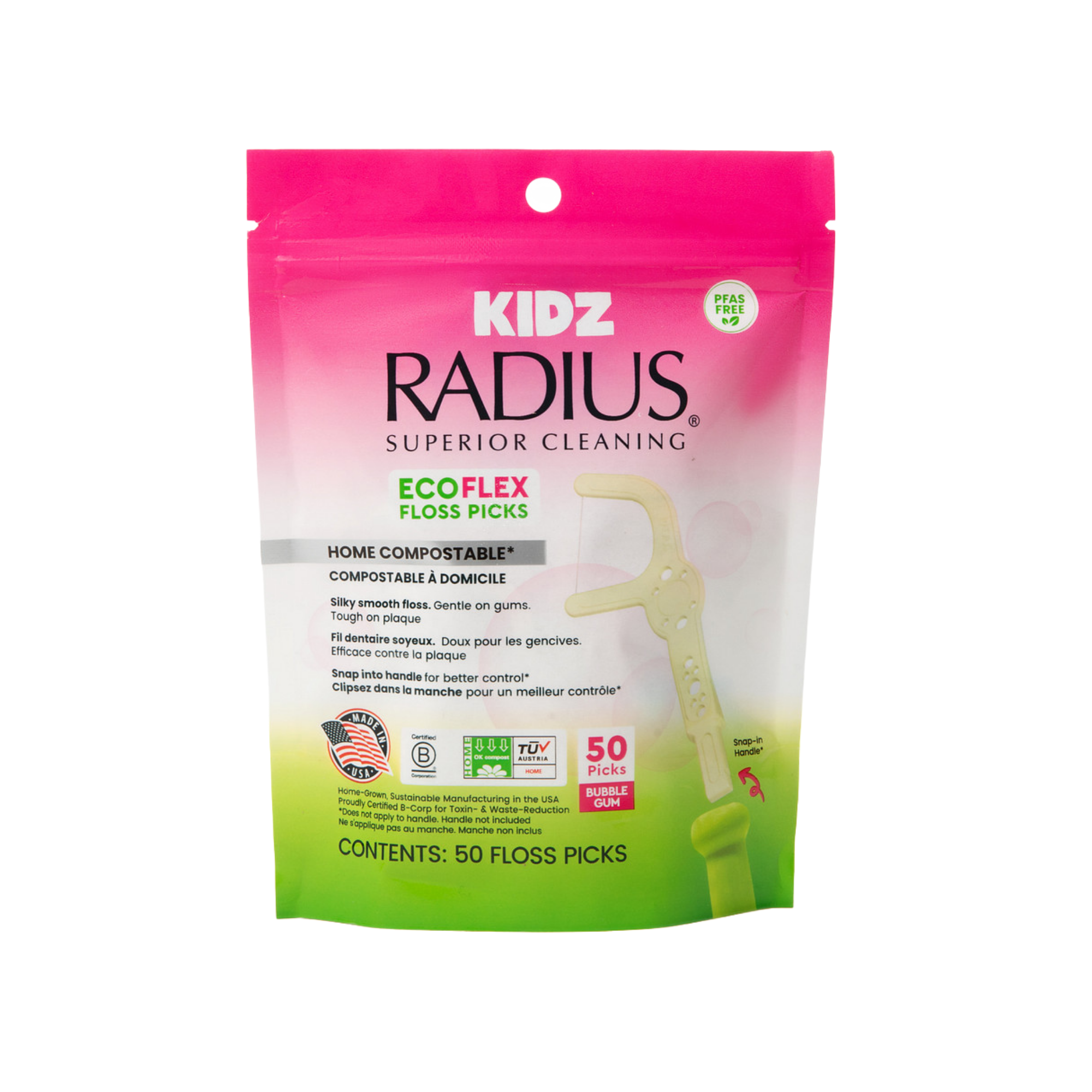 Radius Bubblegum Kidz Ecoflex Floss Picks