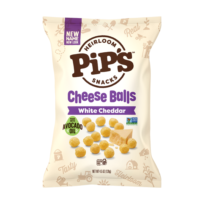 Pip's Heirloom Snacks Gluten-Free White Cheddar Cheese Balls