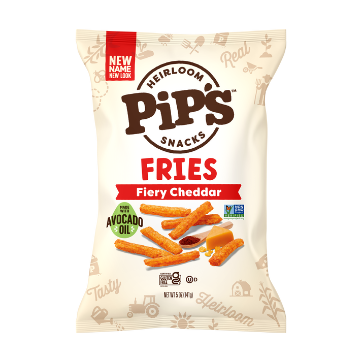 Pip's Heirloom Snacks Gluten-Free Fiery Cheddar Fries