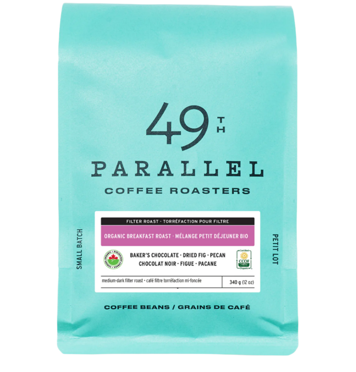 49th Parallel Organic Breakfast Roast Whole Coffee