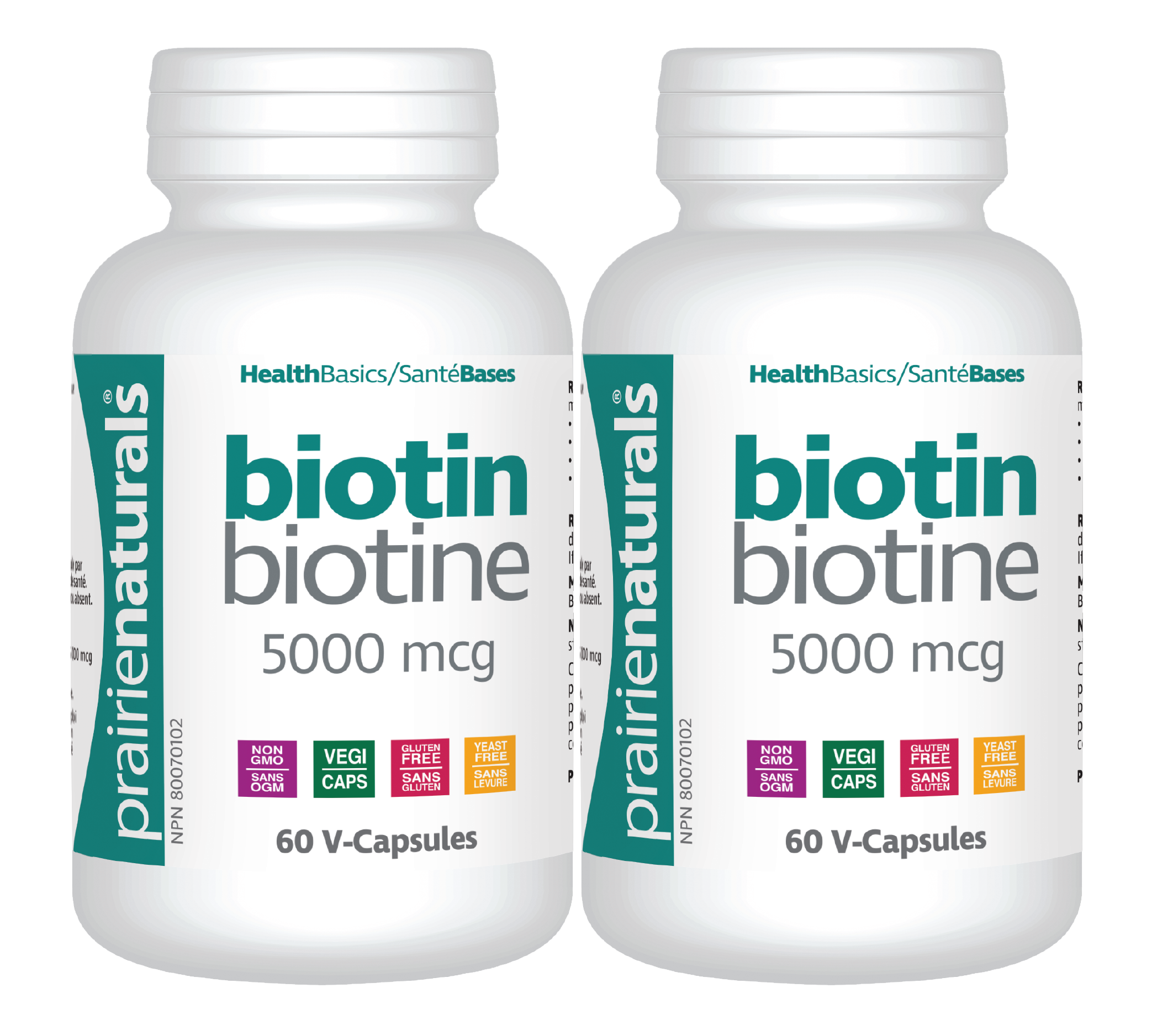 Prairie Naturals Biotin 5000 mcg Duo Pack