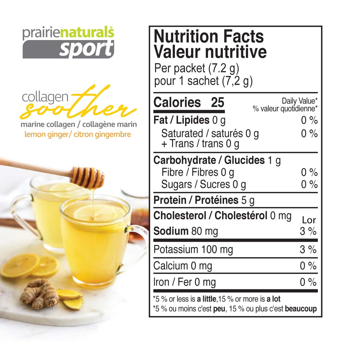 Prairie Naturals Lemon Ginger Marine Collagen Soother
