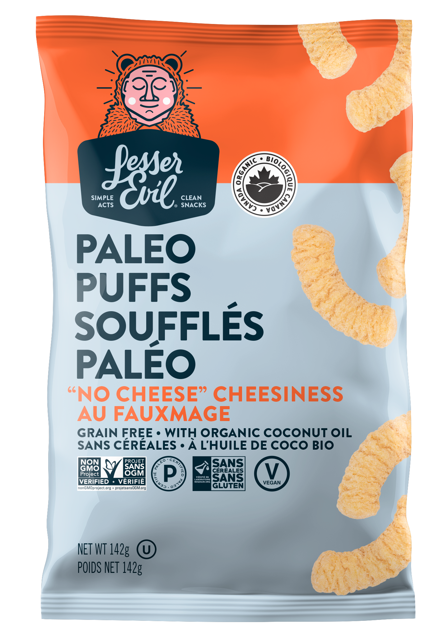 Lesser Evil No Cheese Paleo Puffs