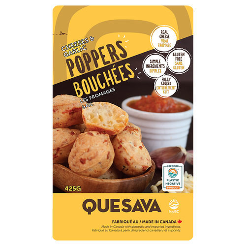 Garlic & 3 Cheese Veggie Poppers