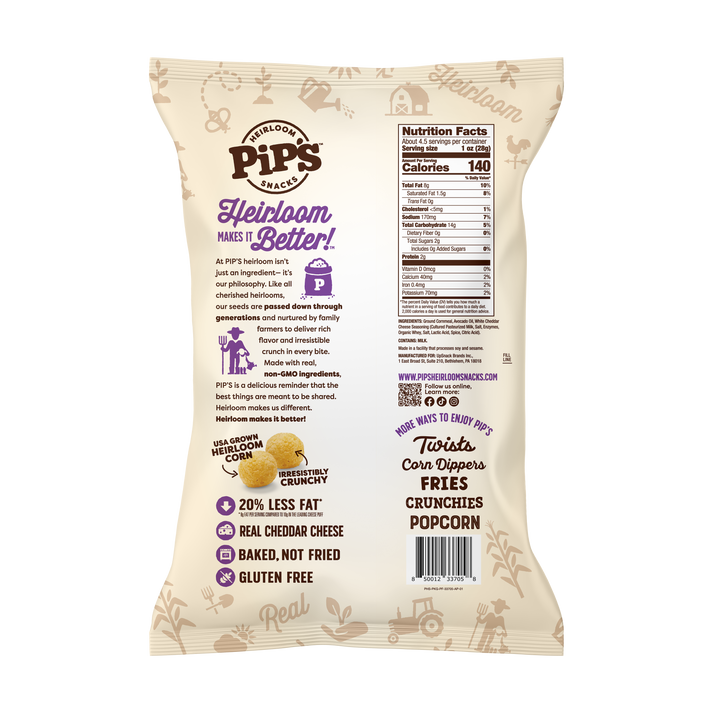 Pip's Heirloom Snacks Gluten-Free White Cheddar Cheese Balls