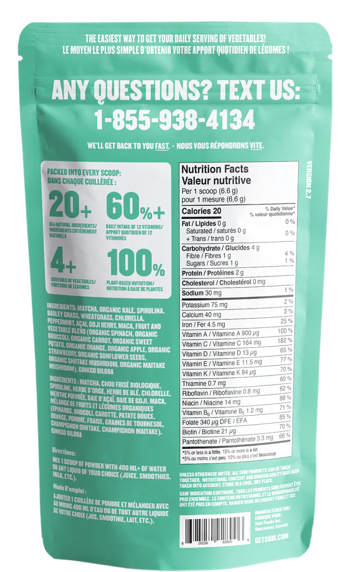 SUBI Unflavoured Super Juice Mix