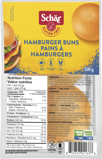 Schar Gluten Free Hamburger Buns