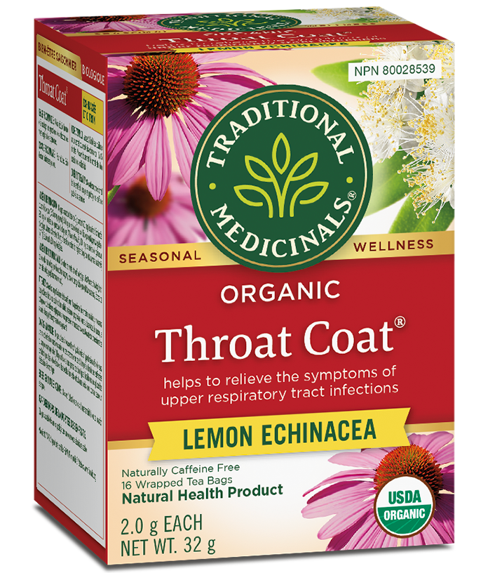 Traditional Medicinals Organic Throat Coat Lemon Echinacea Tea