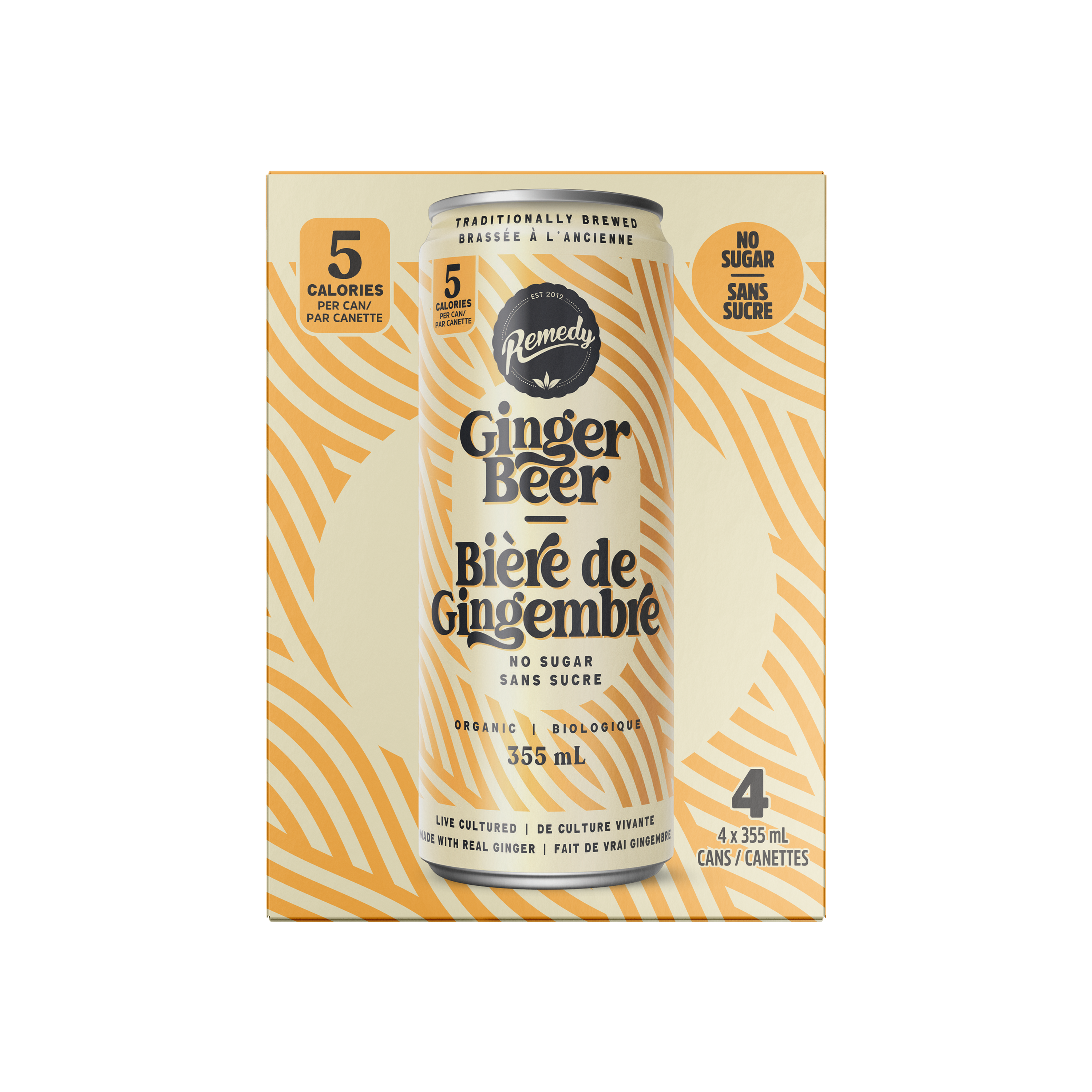 Organic No Sugar Ginger Beer 4 Pack