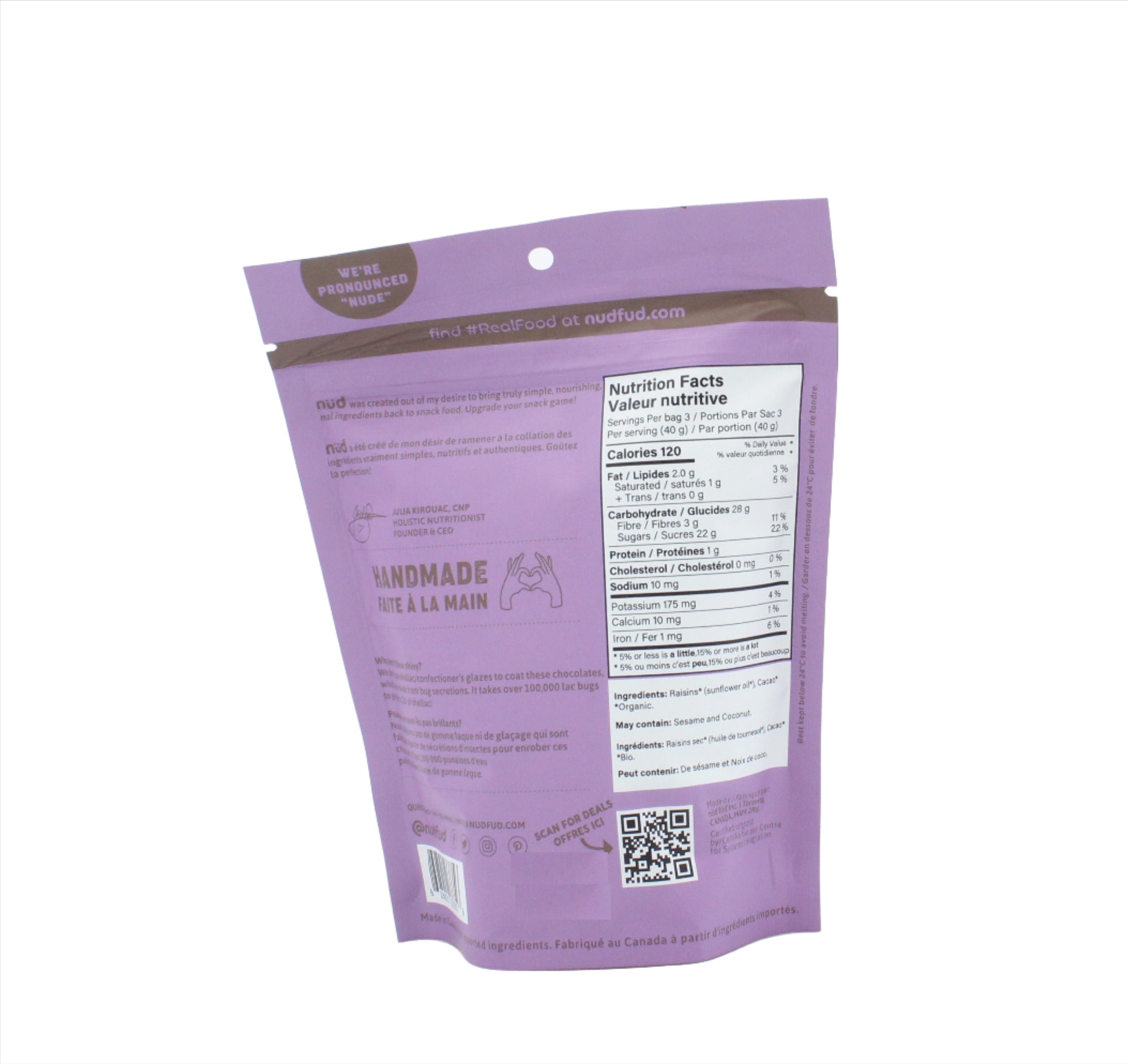 Nud Dark Chocolate Covered Raisins