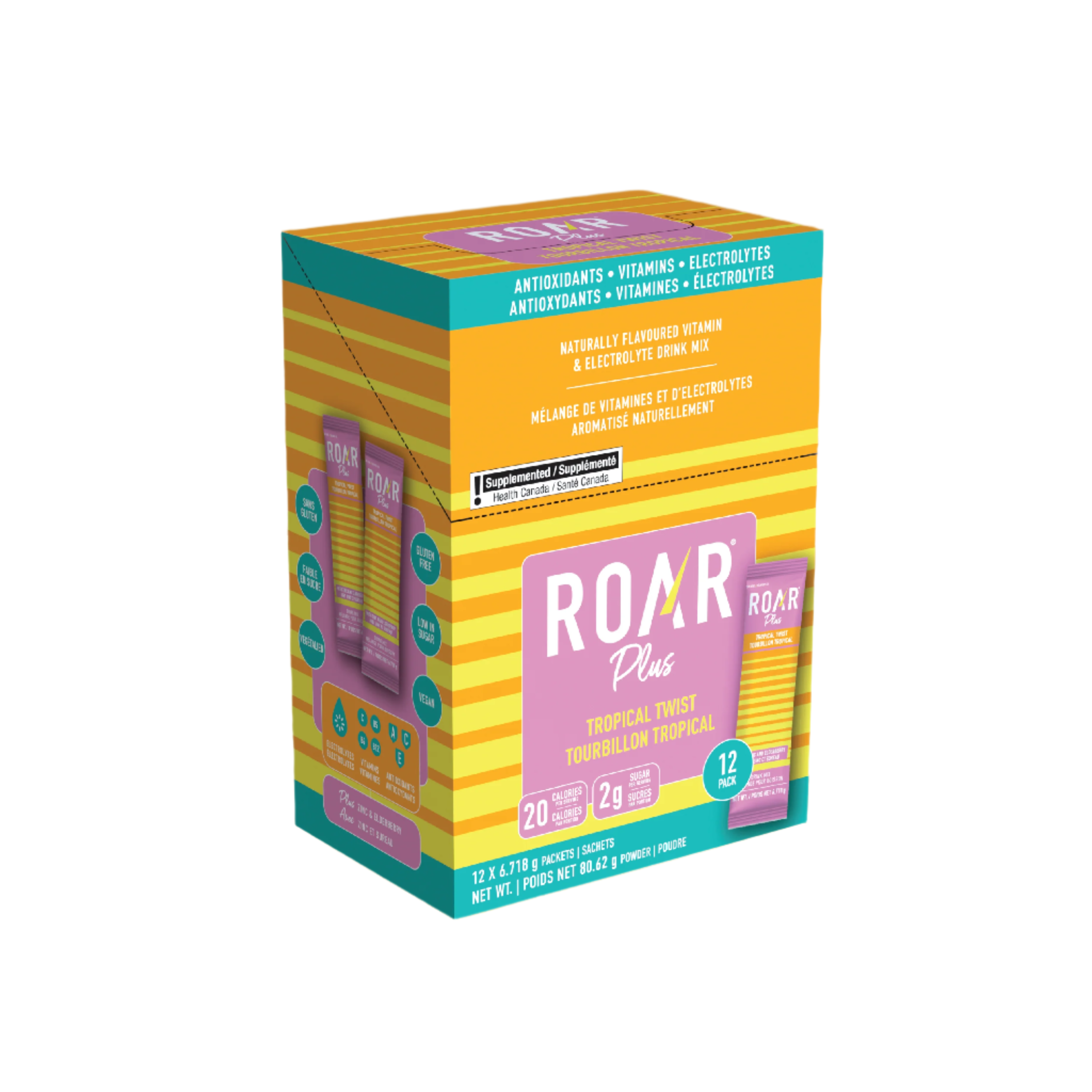 Roar Trop. Twist Vitamin & Electr. Drink Mix Case