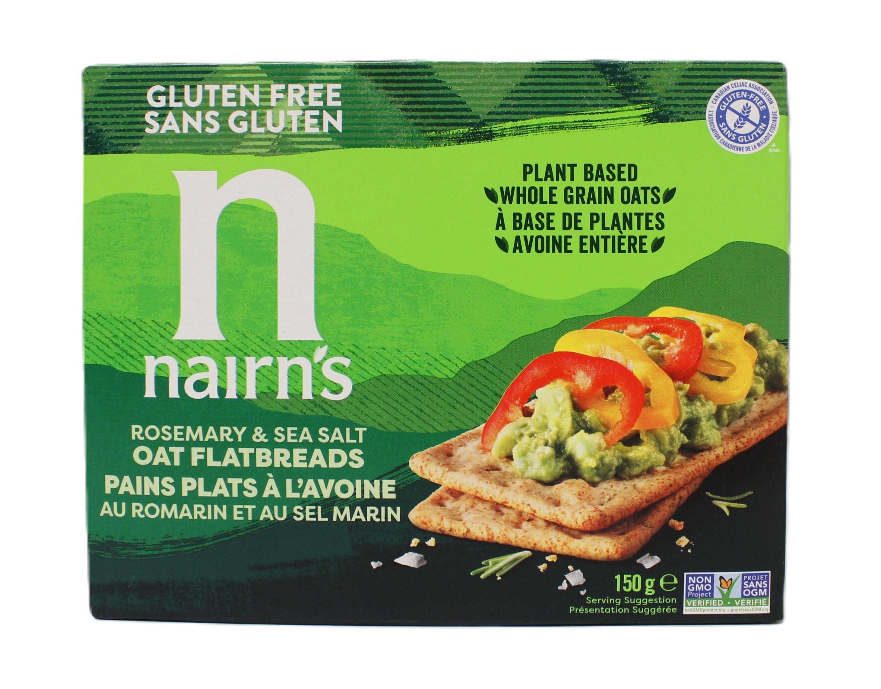 Nairns Gluten Free Rosemary & Sea Salt Oat Flatbreads