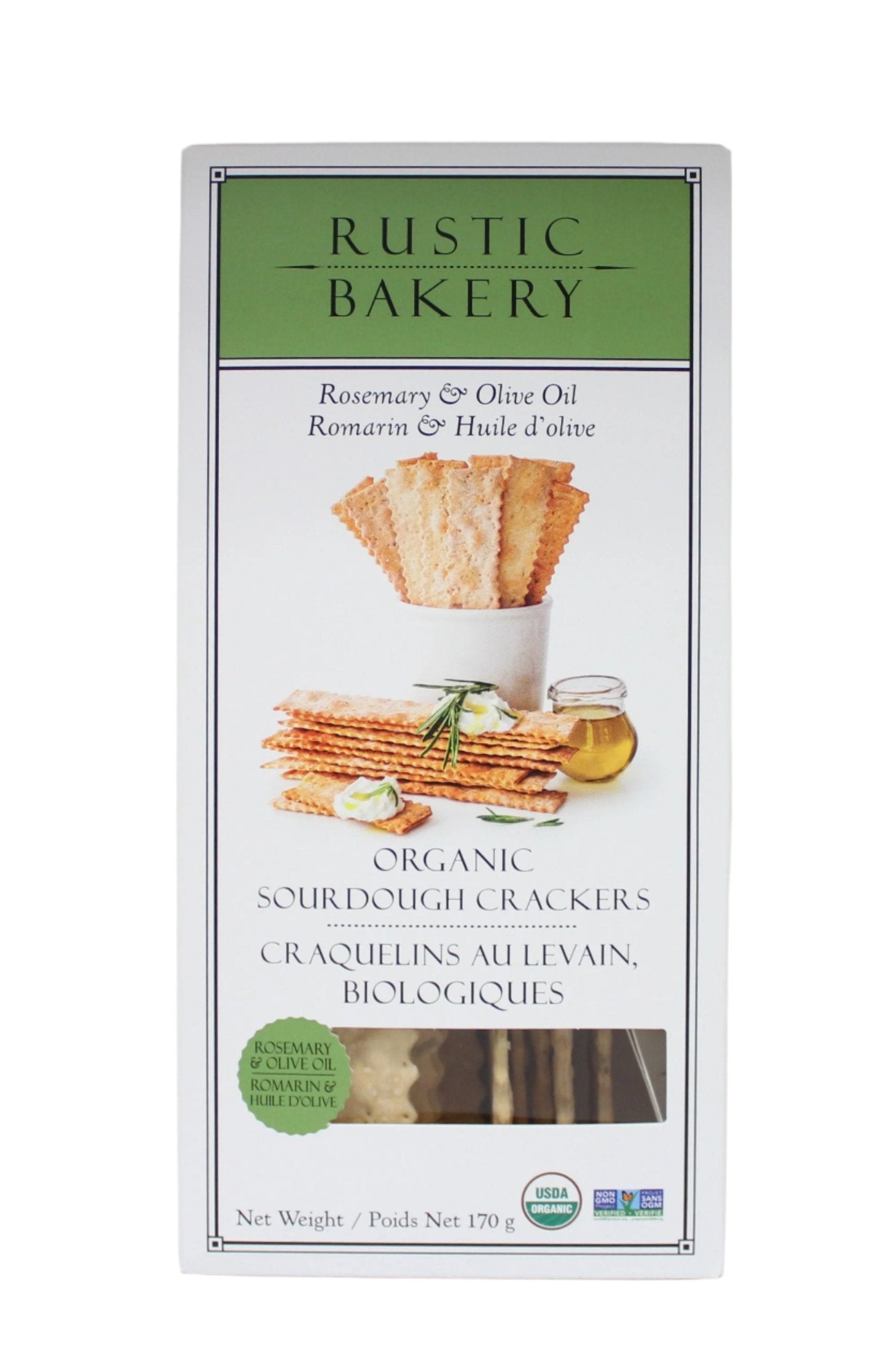 Rustic Bakery Organic Rosemary & Olive Oil Crackers