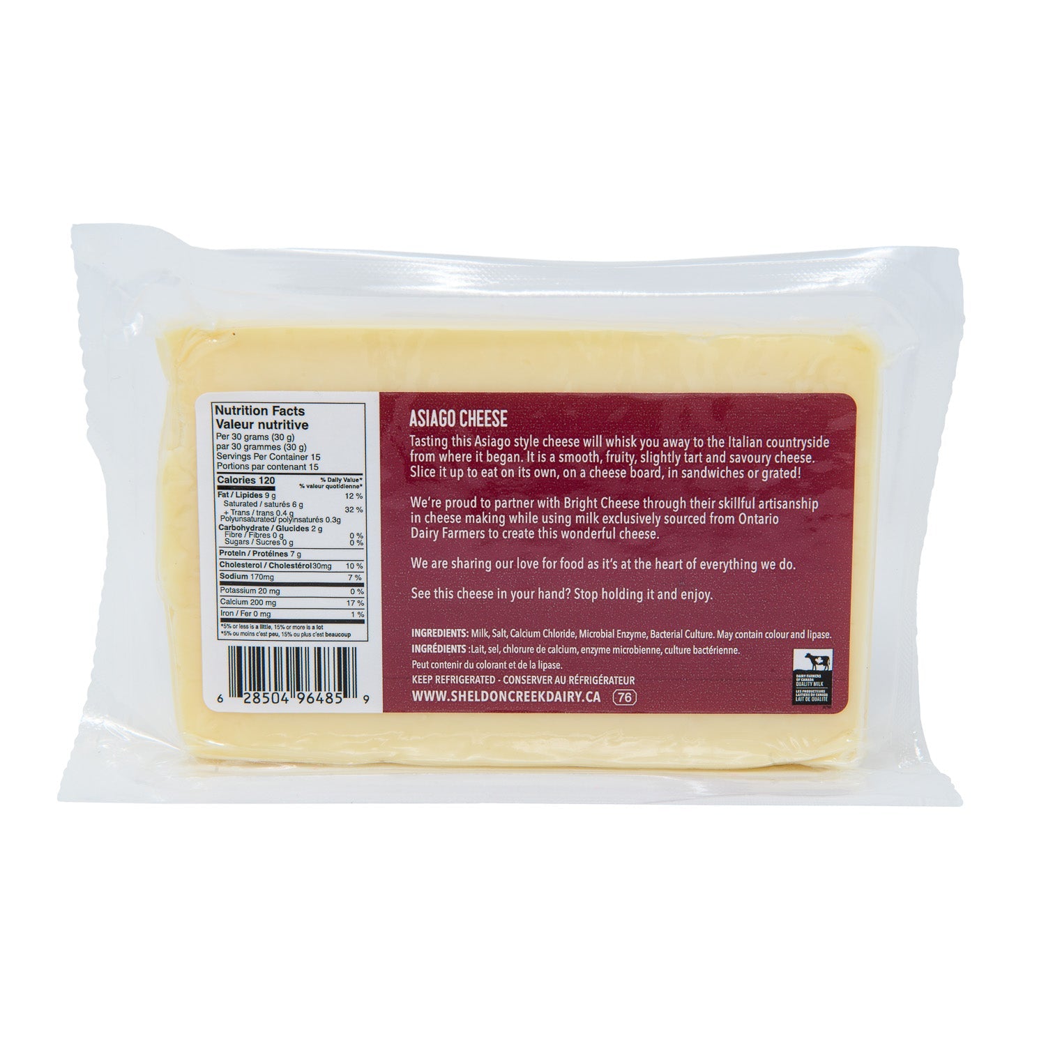 Sheldon Creek Dairy Asiago Cheese