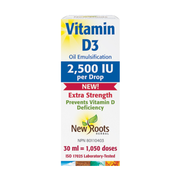 New Roots Vitamin D3 - 2500IU