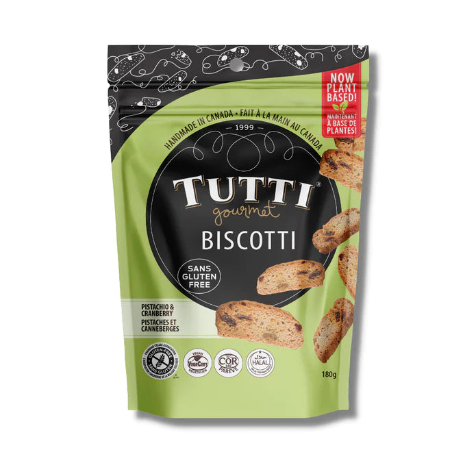 Tutti Gourmet Gluten Free Pistachio, Cranberry Biscotti