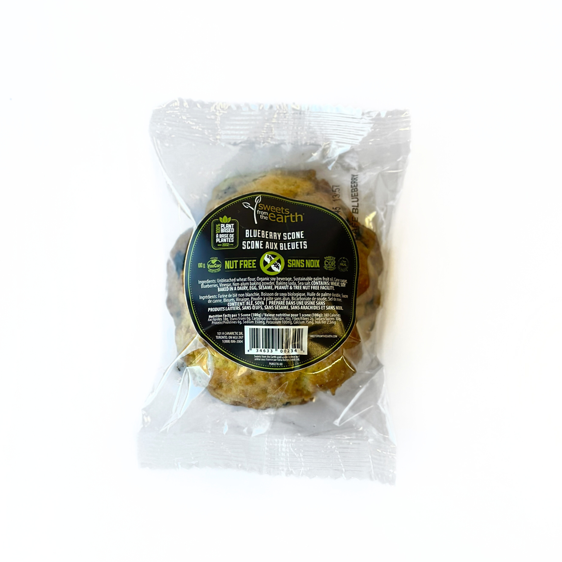 Sweets From The Earth Vegan Nut-Free Blueberry Scone