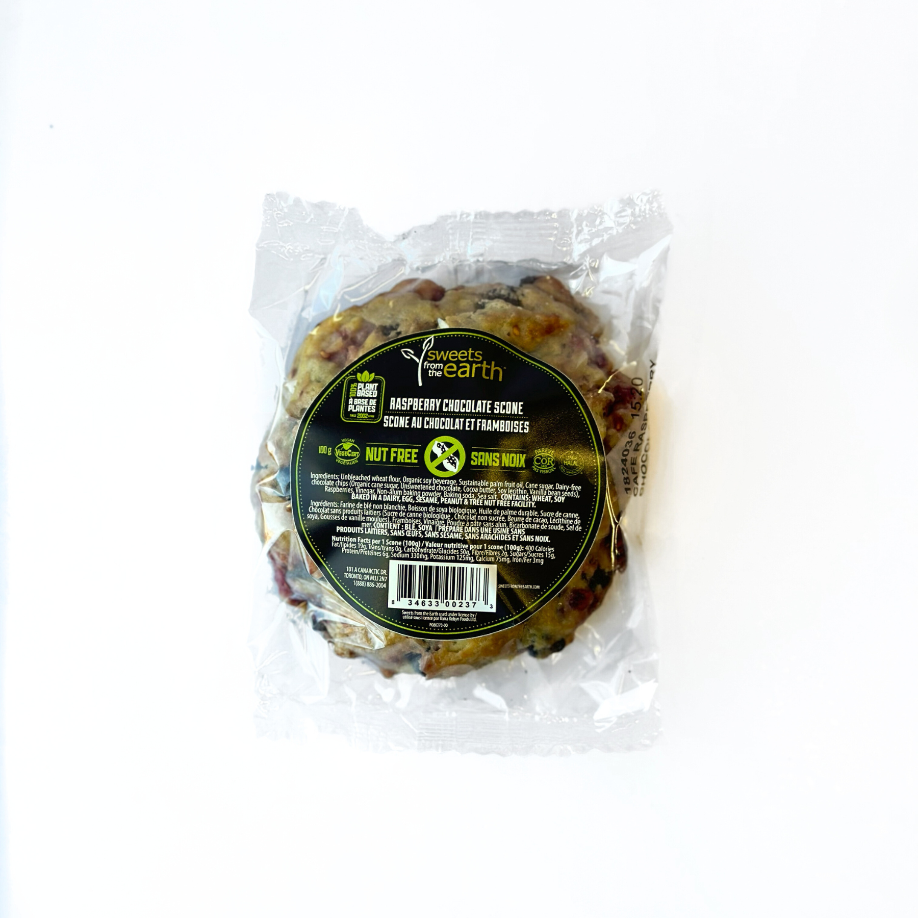 Sweets From The Earth Vegan Nut-Free Raspberry Chocolate Scone