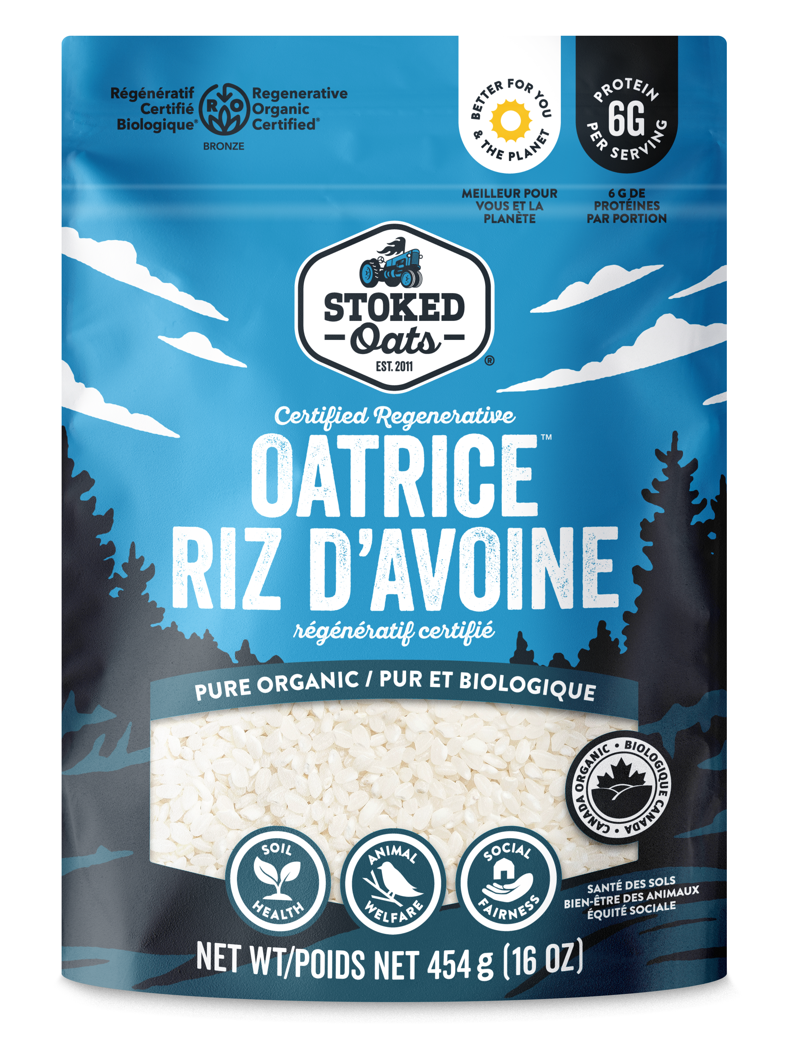 Stoked Oats Org G/F Certified Regenerative Oatrice