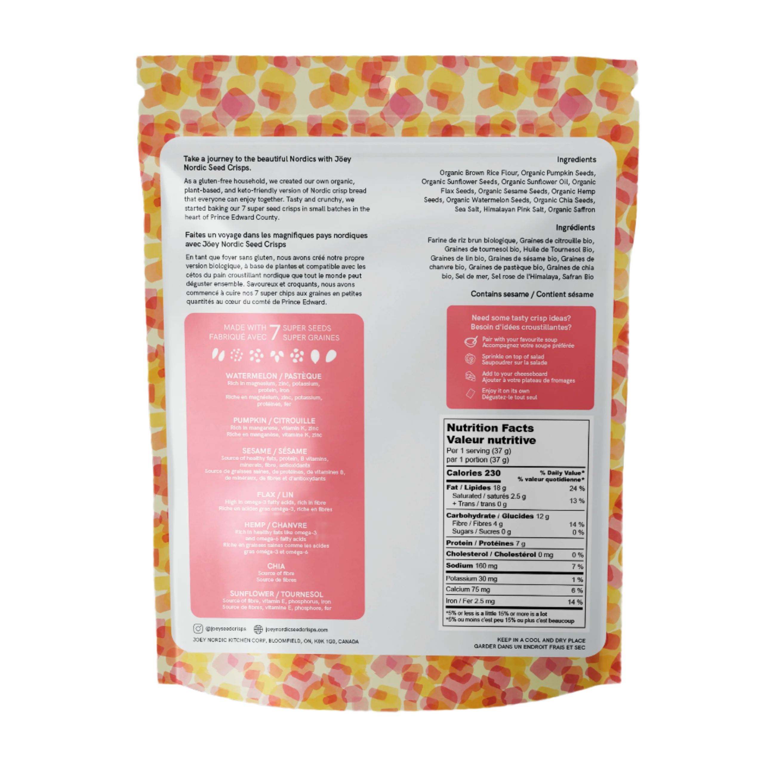 Saffron & Pink Salt Nordic Seed Crisps