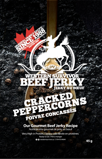 Western Survivor Beef Jerky Cracked Peppercorn Beef Jerky
