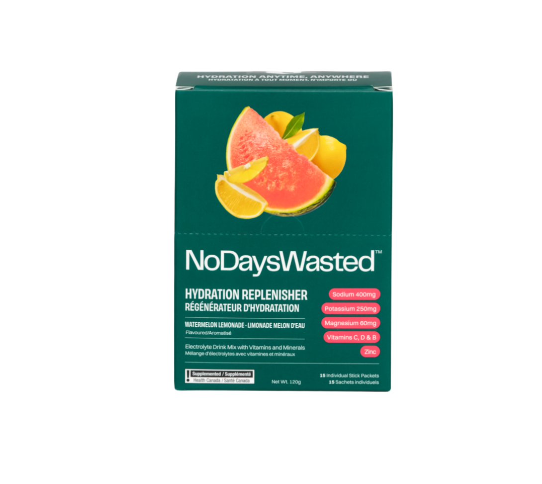 NoDaysWasted Watermelon Lemonade Electrolyte Drink Mix Box