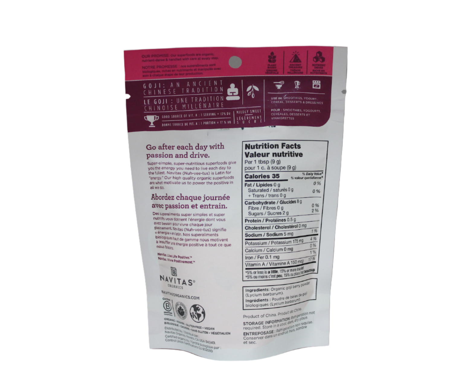 Navitas Organics Organic Goji Powder