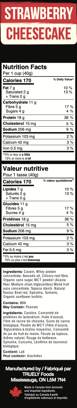 Truely Foods Strawberry Cheesecake High Protein Cereal