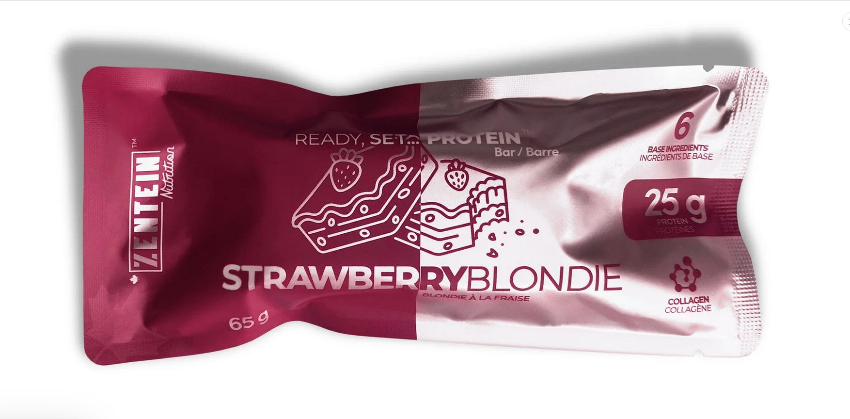 Zentein Nutrition Strawberry Blondie Protein Bar