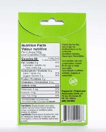 Wedderspoon Eucalyptus Manuka Lozenges