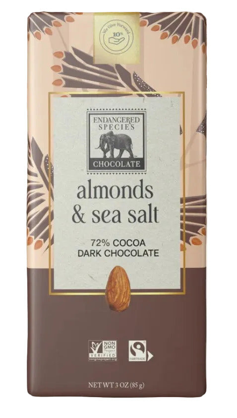 Dark Chocolate With Sea Salt & Almond Bar