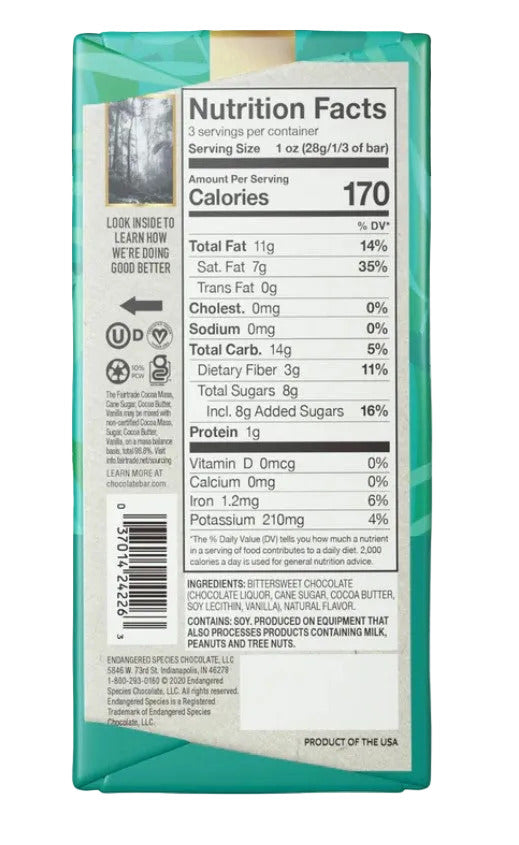 Dark Chocolate With Forest Mint Bar