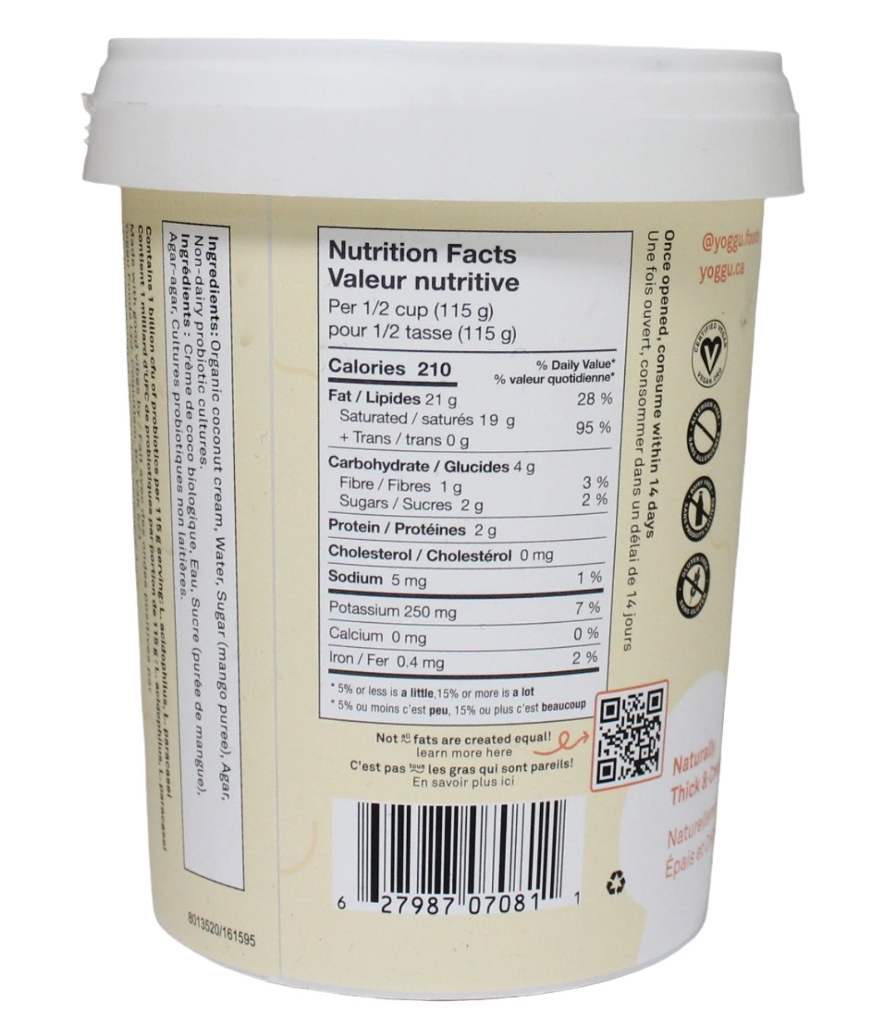 Yoggu! Mango Dairy-Free Yogurt