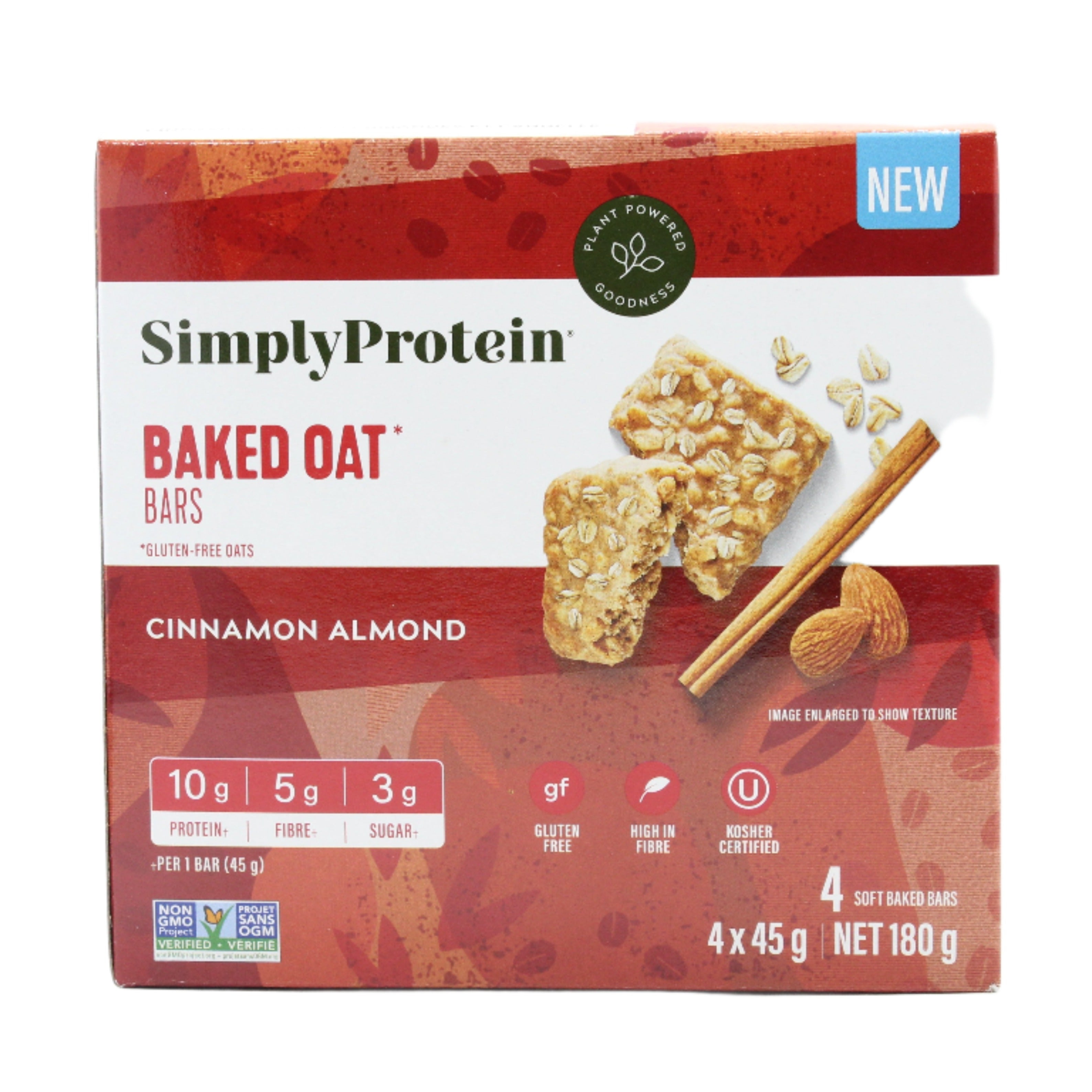 Simply Protein G/F Cinnamon Almond Baked Oat Bars