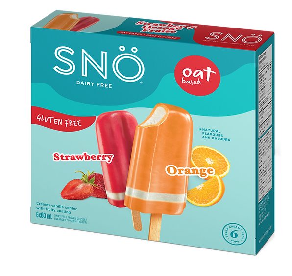 Sno Dairy-Free Strawberry & Orange Cream Pops