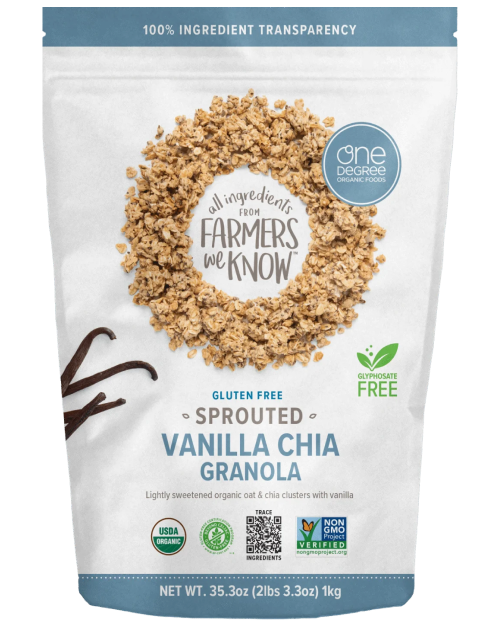 One Degree Sprouted Oat Vanilla Chia Granola