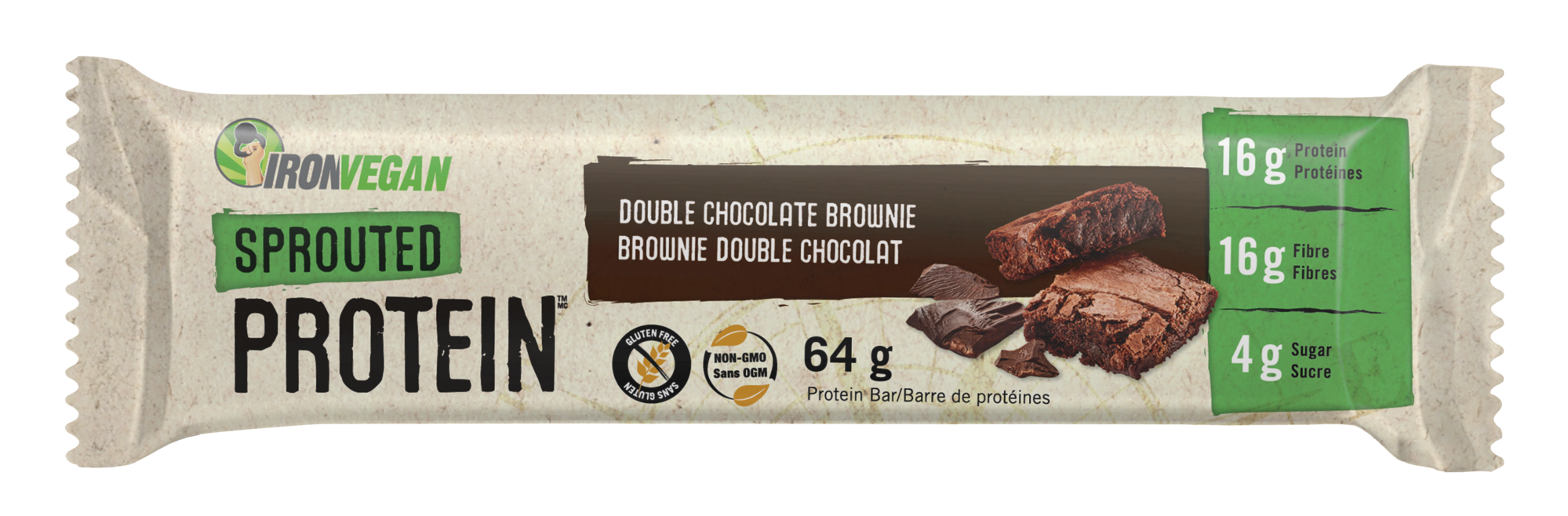 Iron Vegan Double Chocolate Brownie Bar