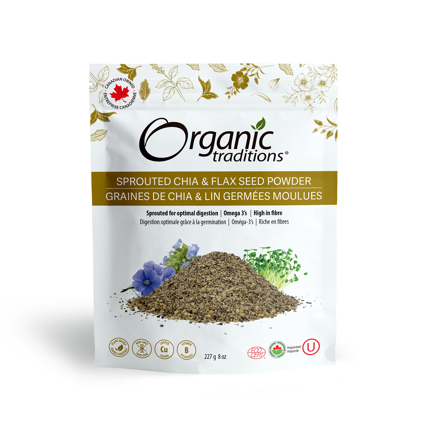 Organic Sprouted Chia & Flax Seed Powder