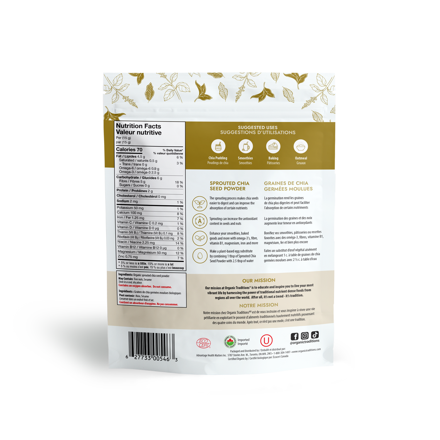 Sprouted Chia Seed Powder