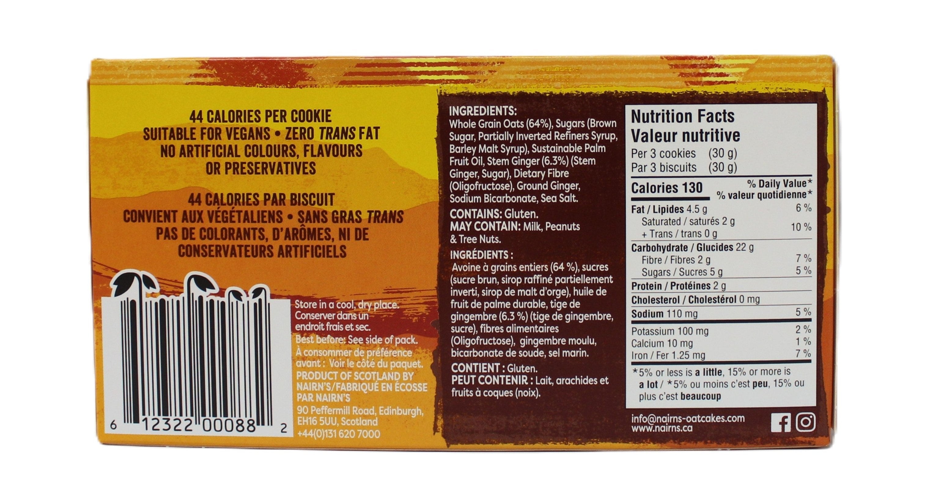 Nairns Stem Ginger Oat Cookies