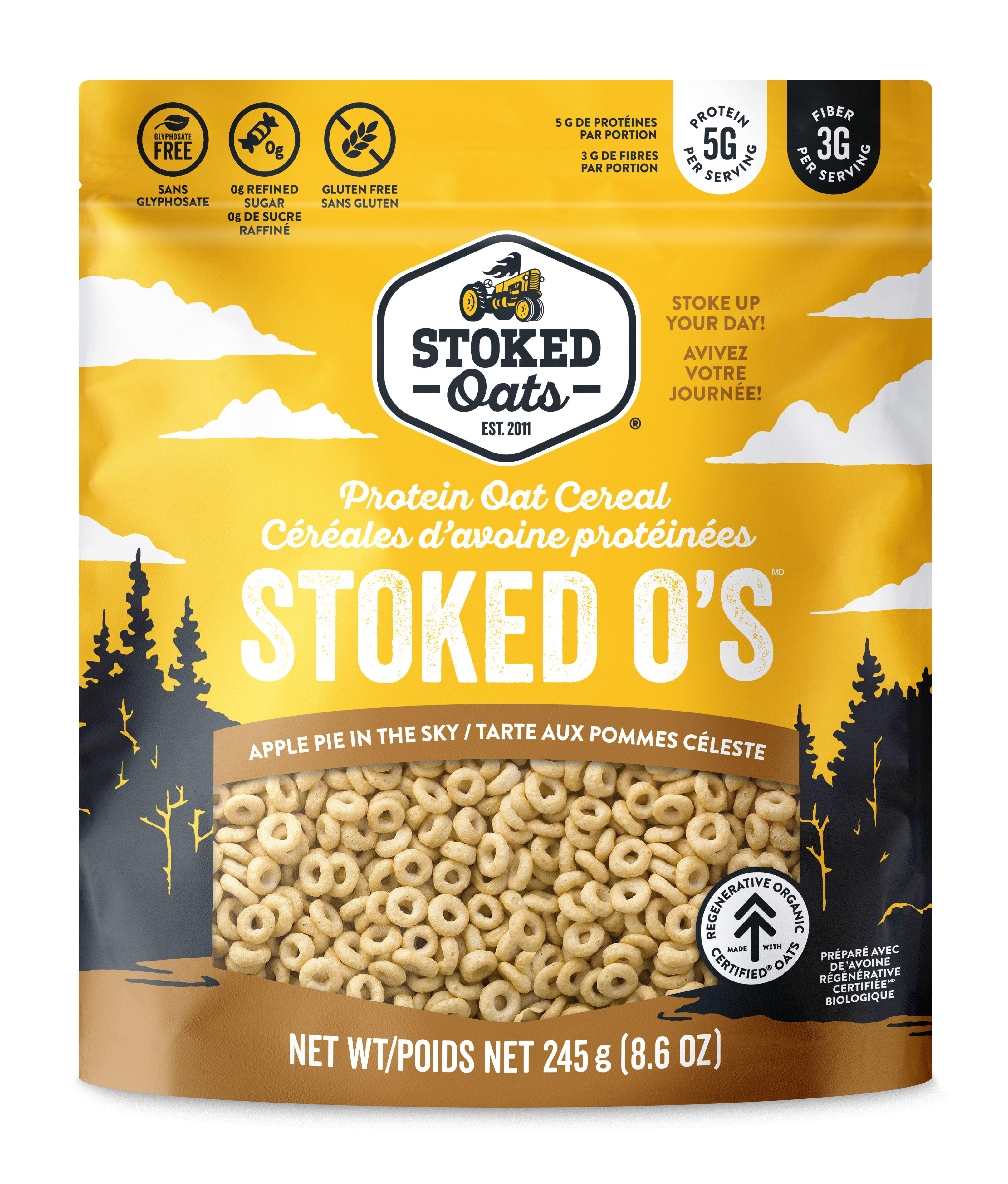 Stoked Oats Apple Pie in the Sky Protein Oat Cereal