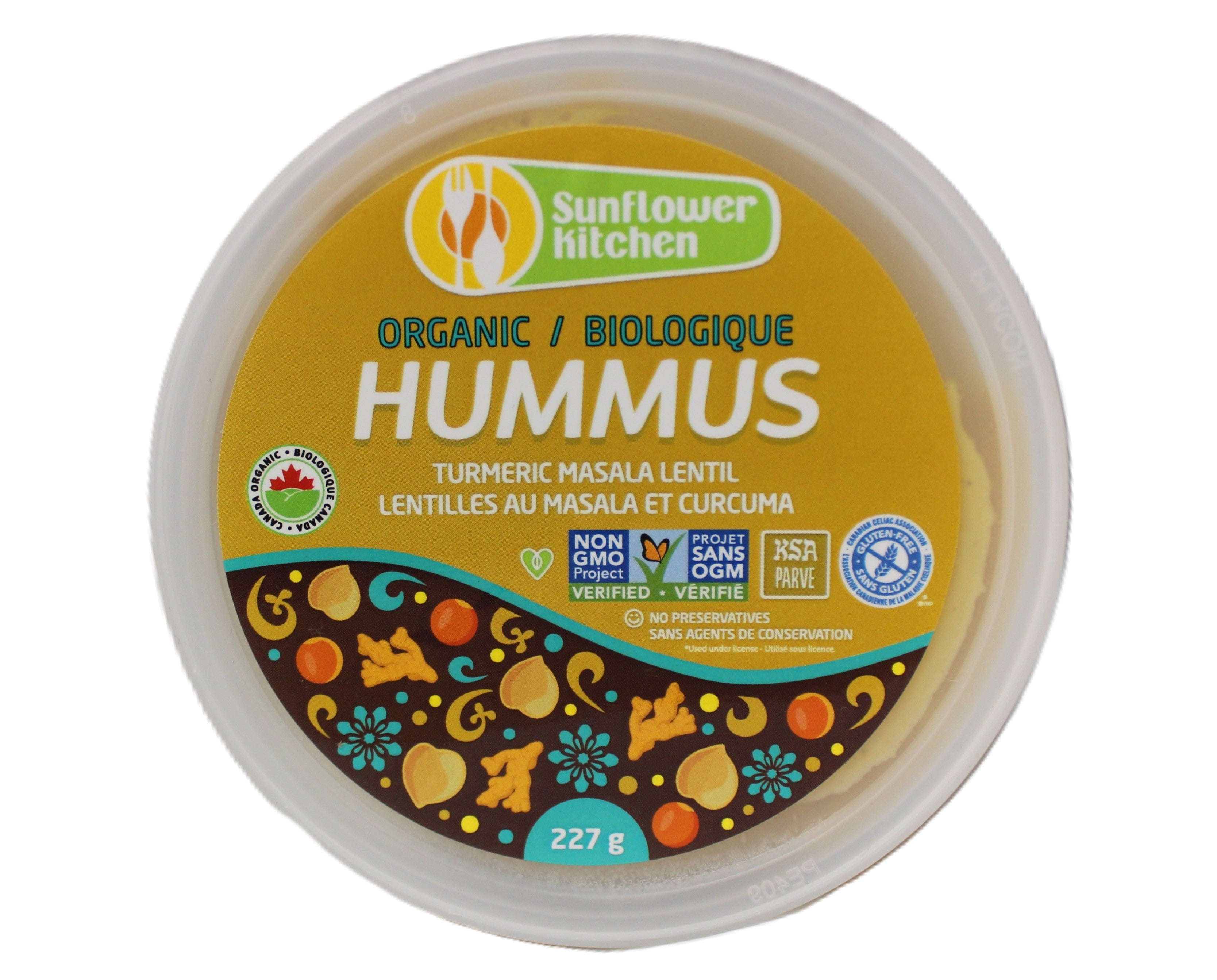 Sunflower Kitchen Organic Turmeric Masala Lentil Hummus