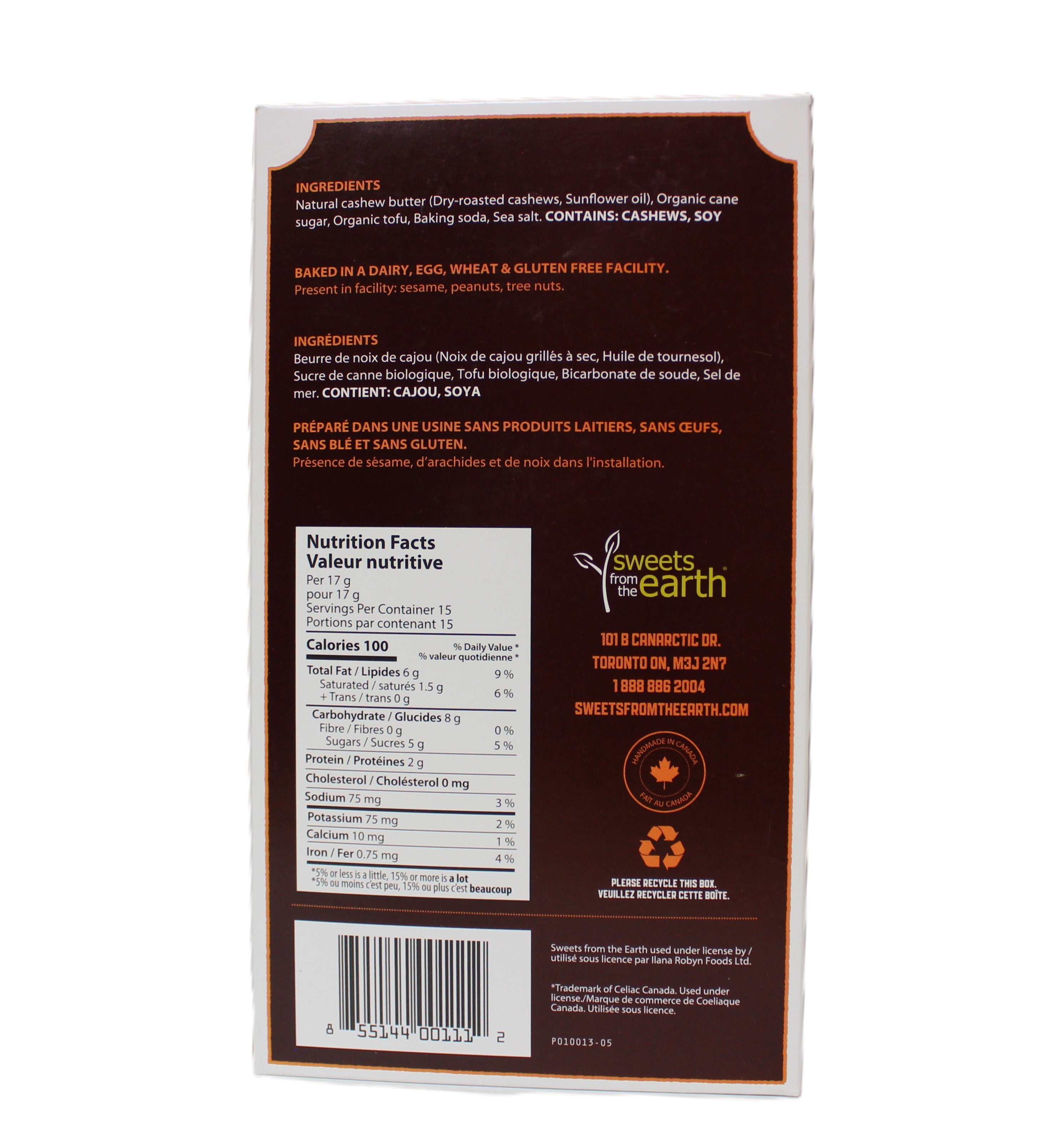 Sweets From The Earth Flourless Cashew Cookies