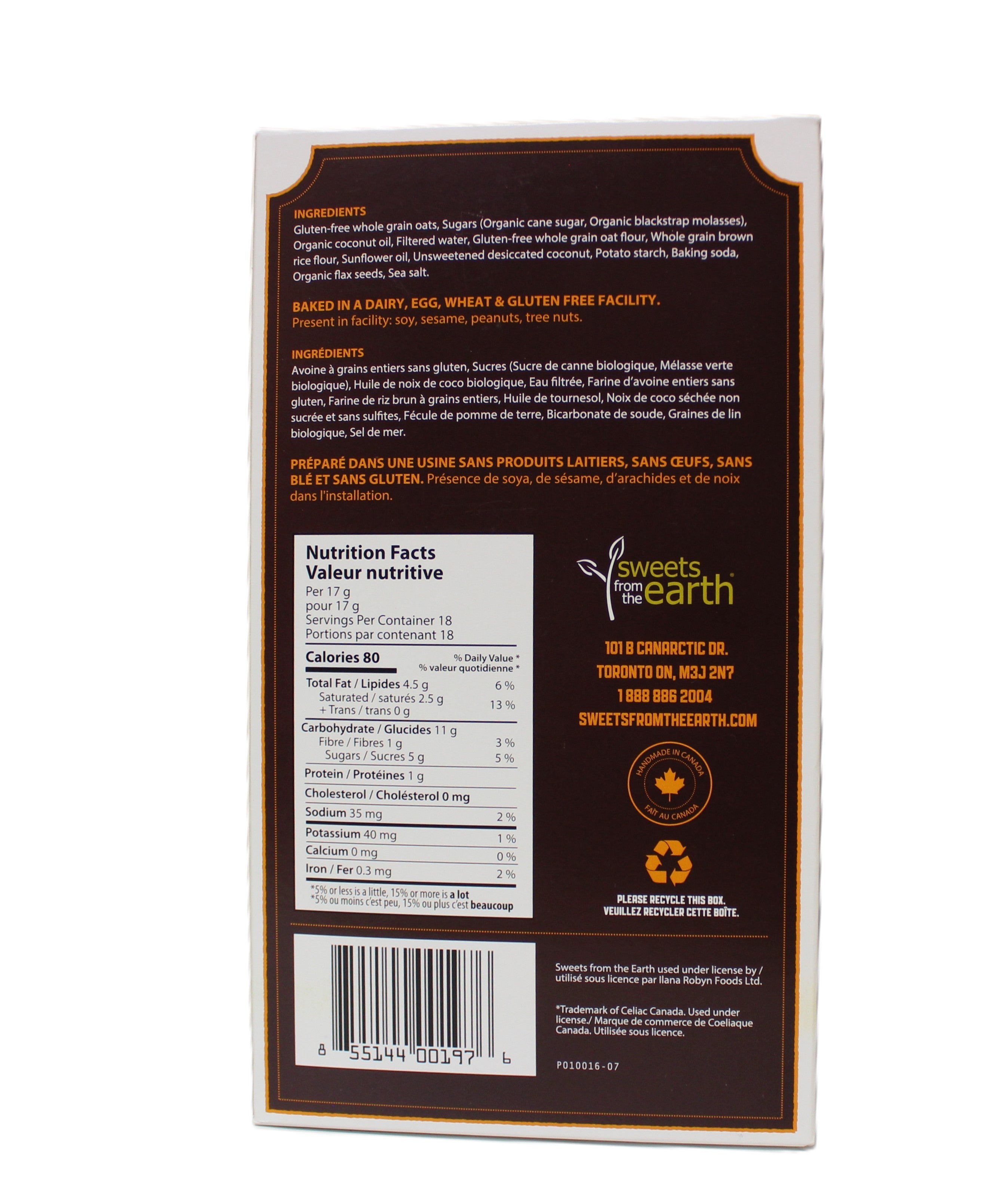 Sweets From The Earth Oatmeal Coconut Cookies