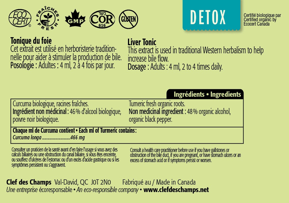 Clef Des Champs Organic Turmeric Tincture