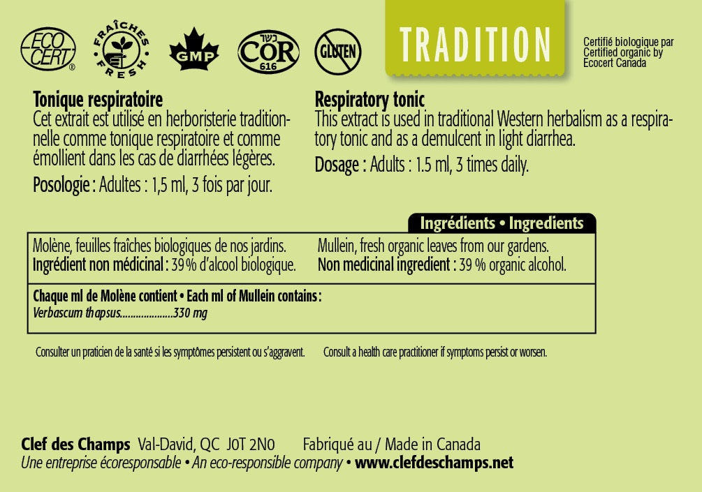 Clef Des Champs Organic Mullein Tincture