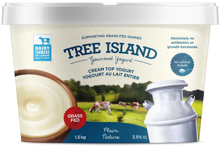 Tree Island Plain Cream Top Yogurt 3.5% M.F