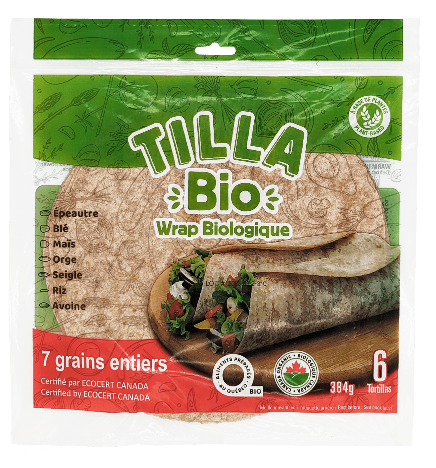 Tilla Bio Organic 7-Whole Grains Wrap