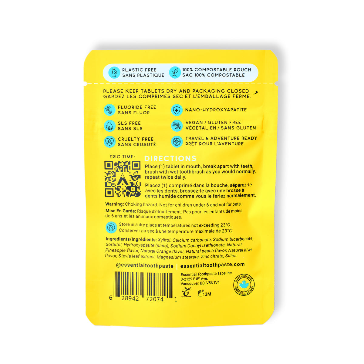 Essential Toothpaste Tropical Toothpaste Tablets
