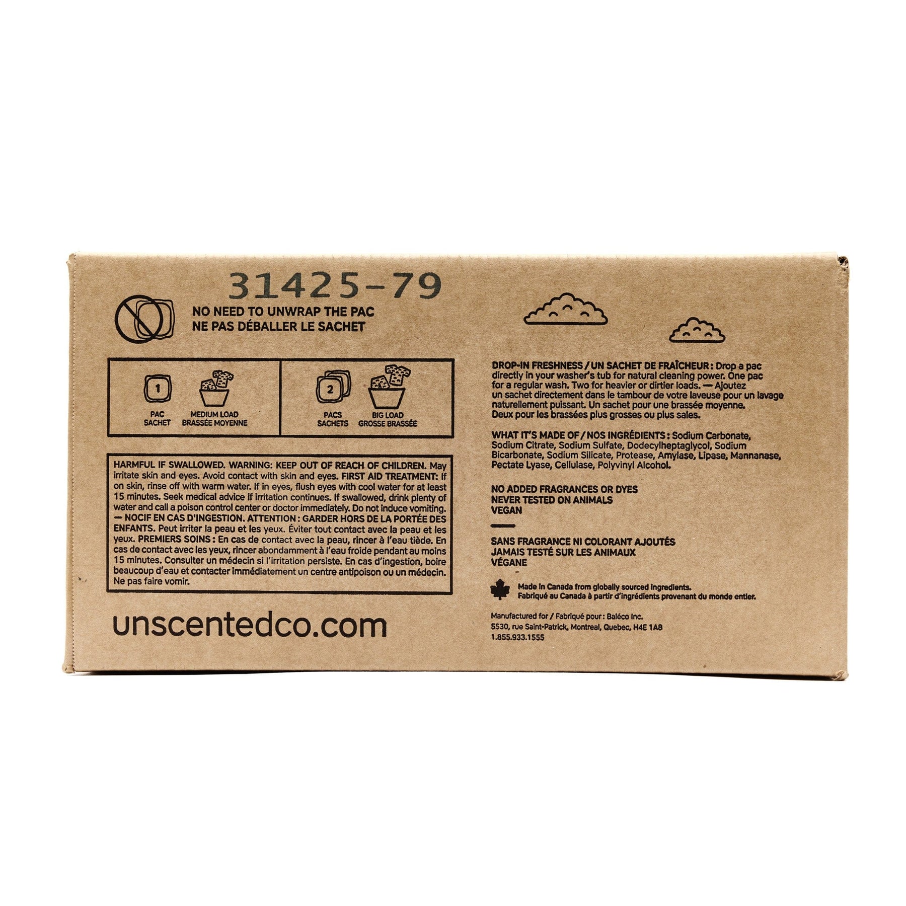 The Unscented Company 300 Laundry Pacs